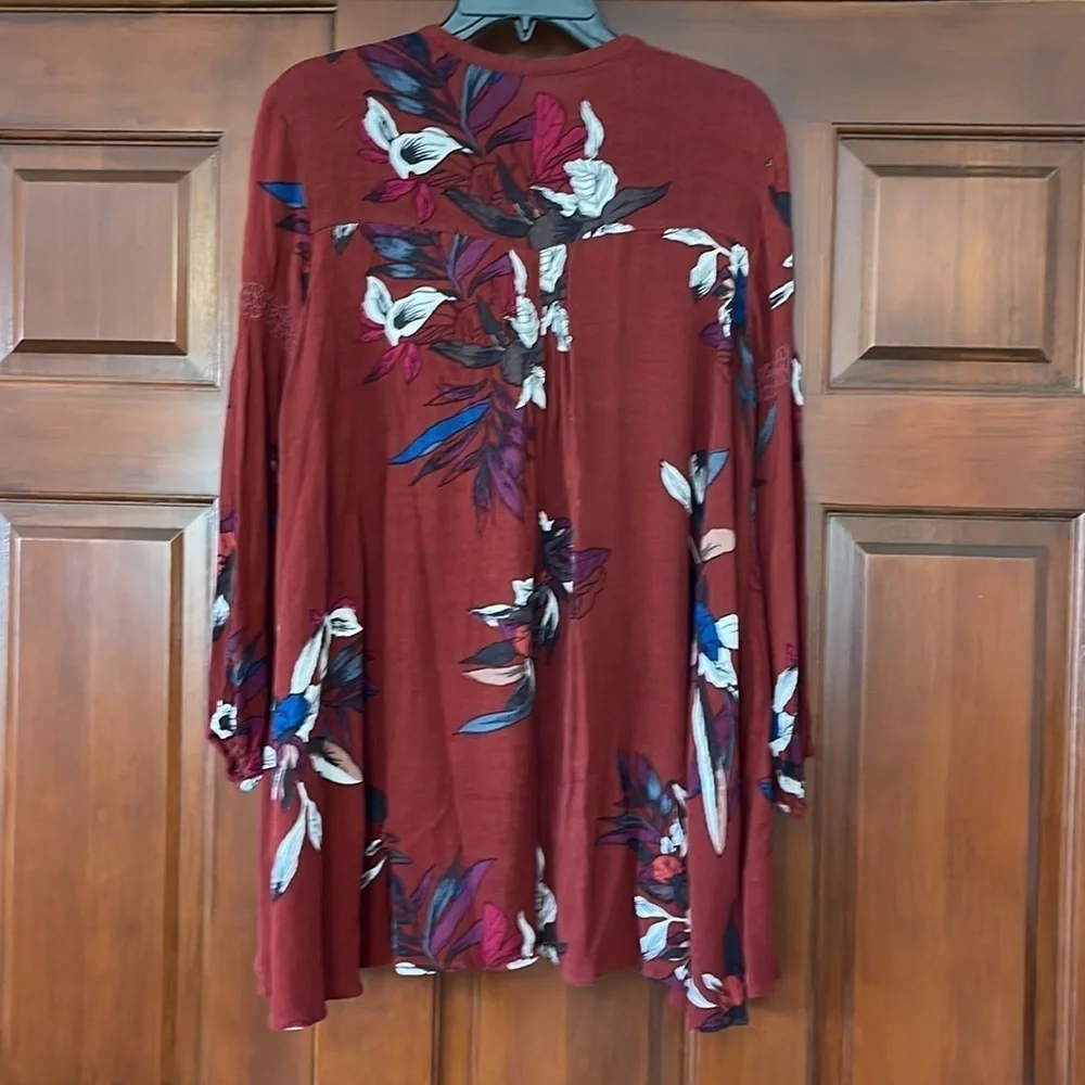 Free people floral swing tunic/mini dress small